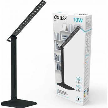 Светильник настольный GAUSS GTL201 580lm 170-265V черный LED 1/10/40 Светильник настольный GAUSS GTL201 580lm 170-265V черный LED 1/10/40