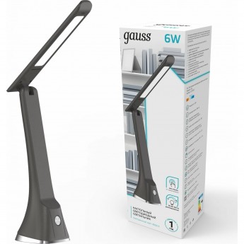 Светильник настольный GAUSS GTL203 380lm 170-265V черный LED 1/20 Светильник настольный GAUSS GTL203 380lm 170-265V черный LED 1/20