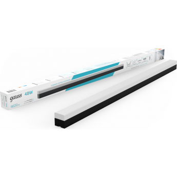 Светильник светодиодный матовый GAUSS IP40 1180*70*55мм 48W 4600Лм 4000K Shop Lighting черный Светильник светодиодный матовый GAUSS IP40 1180*70*55мм 48W 4600Лм 4000K Shop Lighting черный